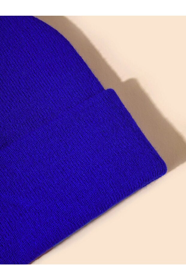 Unisex Basic Bere Saks Mavi Basic bere - 2