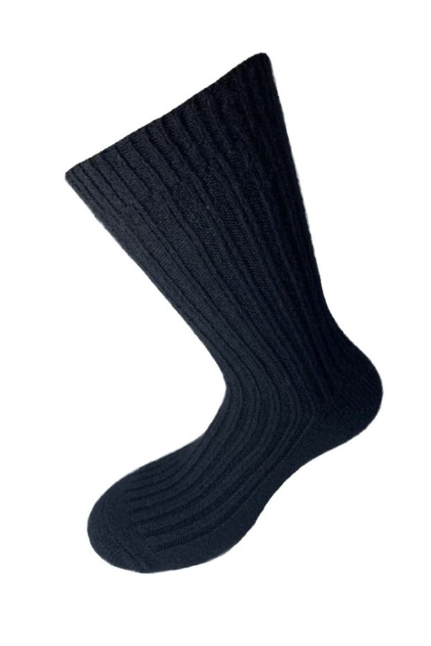 Women's Socket Wool Boot Socks Black