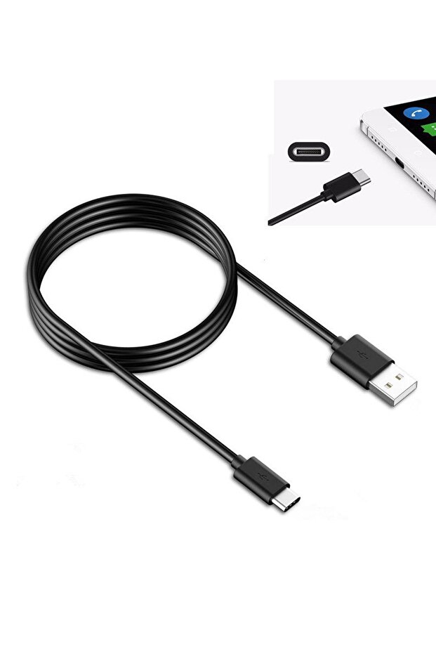 Type-c Usb Şarj Ve Data Kablosu - 2 Metre Siyah - 3