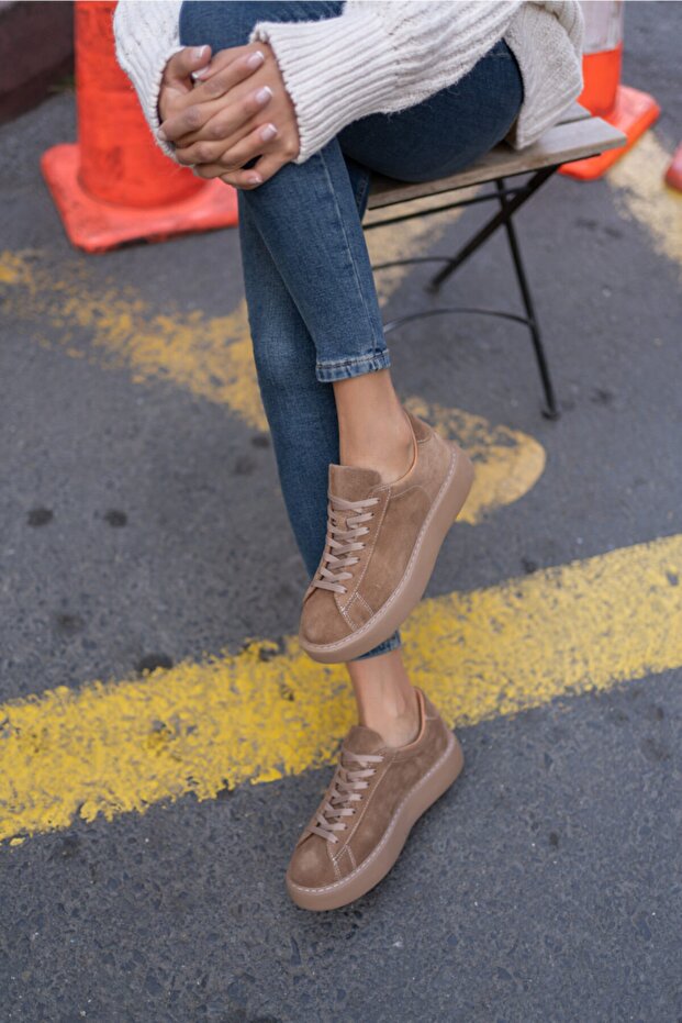 Women's Nude Real Suede Eva Sole