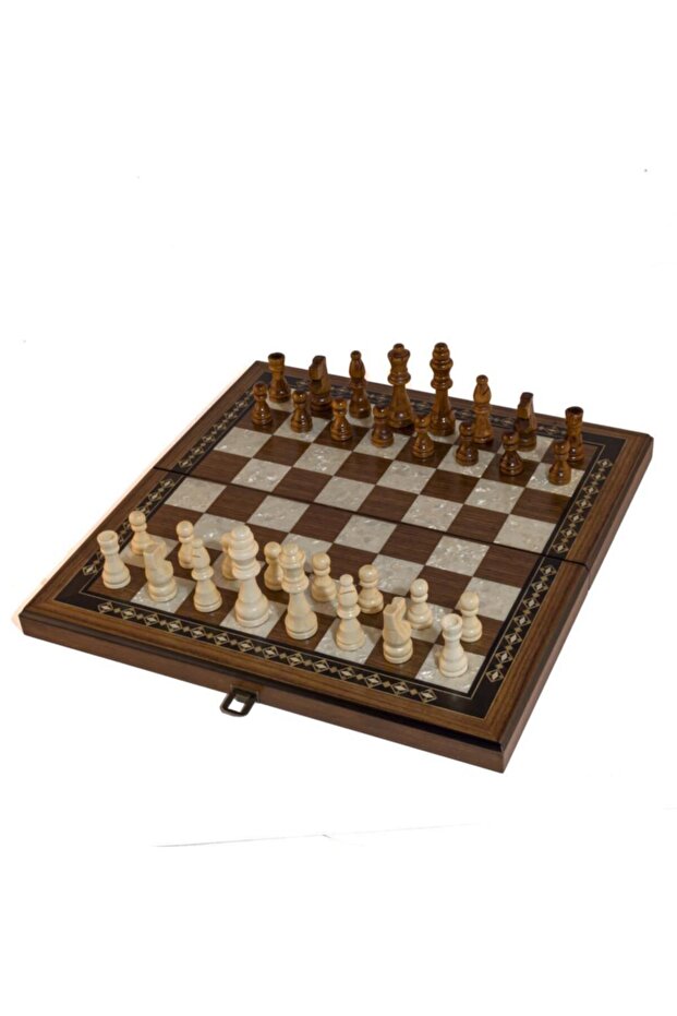 Bursa Chess Set 40 Cm (Wooden Classic Stone)