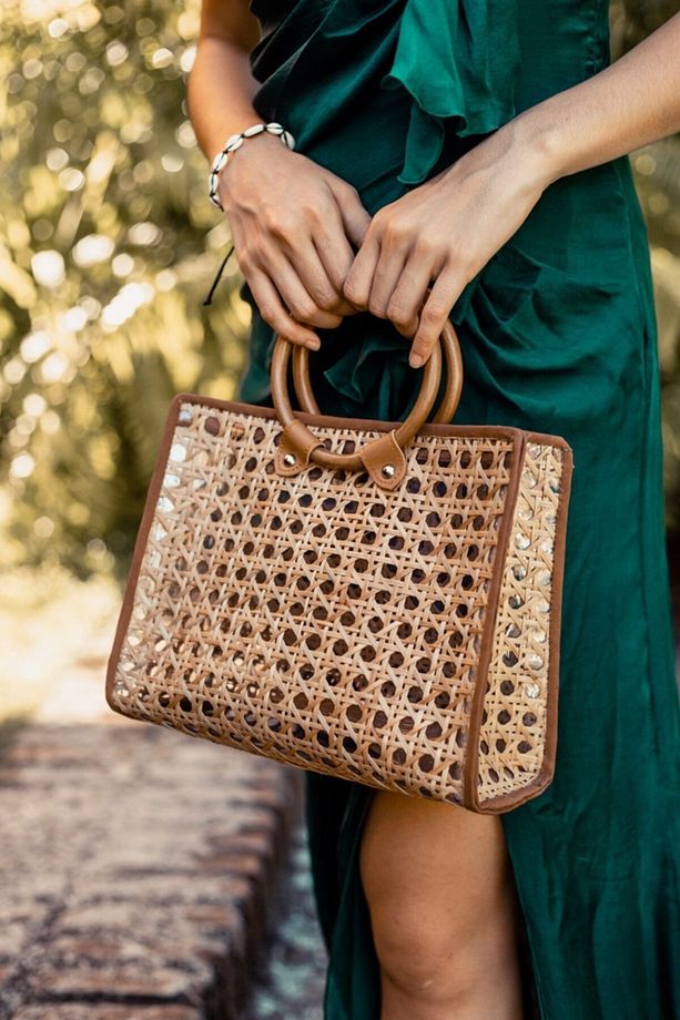 Theo Solihiya Handbag El Yapımı Hasır El&omuz Çantası - 4