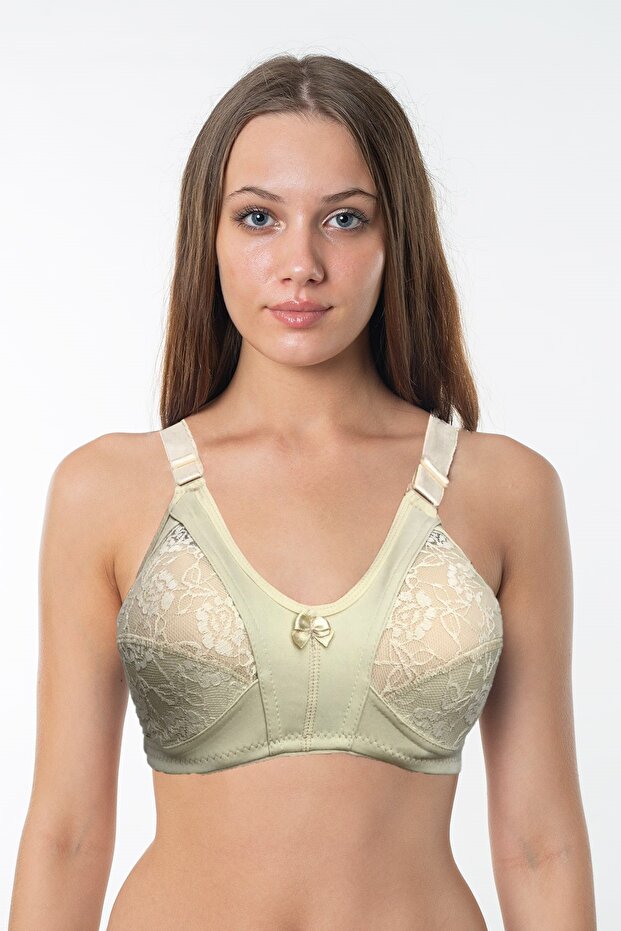 Women's Wire-Free, Unsupported Combed Cotton, Tulle, Lace, Strengthening Bra