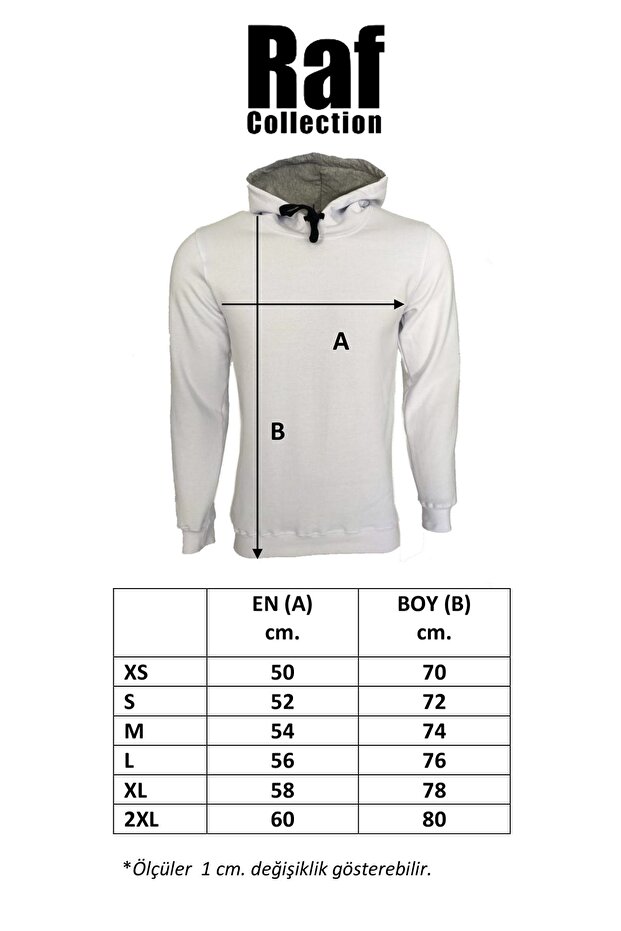 Unisex Siyah Basic Kapşonlu Sweatshirt - 3