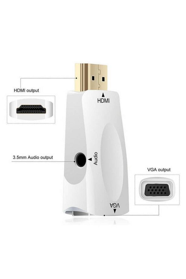 Hdmi To Vga Dönüştürücü Çevirici Receiver Uydu Ps3 Ps4 Xbox Pc Notebook - 5