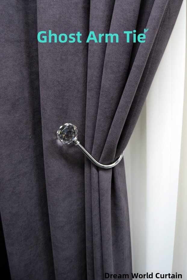 Ghost System Special Design Curtain Arm Tieback Installed on the Cornice