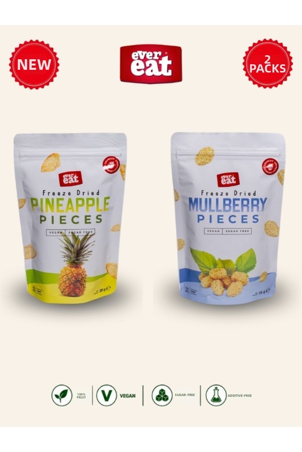 Pineapple-Dut Freeze Dry Fruit Chips 2-Pack Natural Healthy Snack