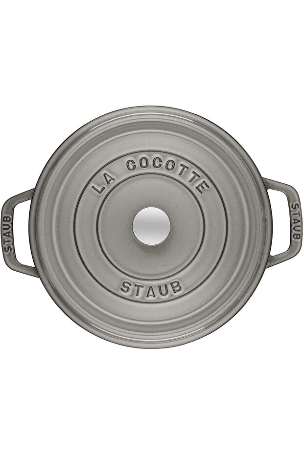 B Döküm Tencere Yuvarlak 28 cm Grafit Gri - 3