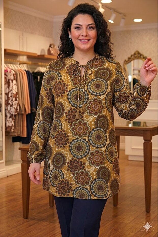 Plus Size Women's Summer Viscose Tunic