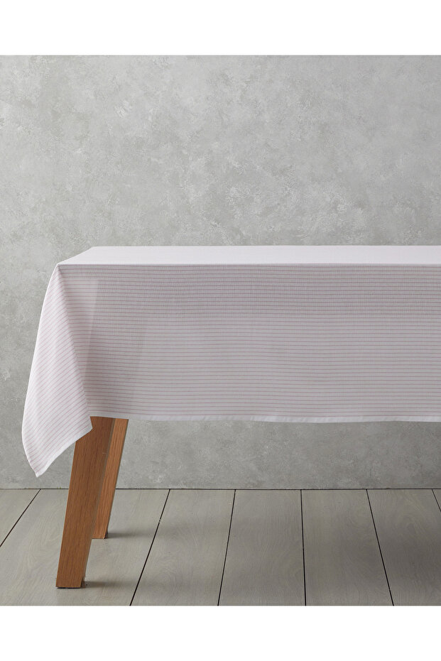 Vertical Cotton Tablecloth 140X200 cm Pink