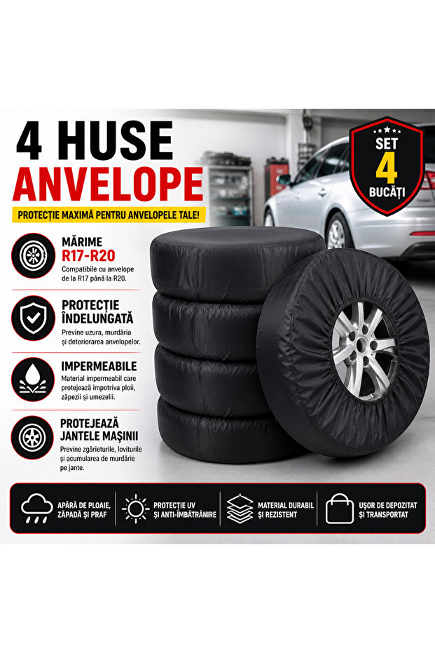 Set de 4 huse pentru anvelope - 1