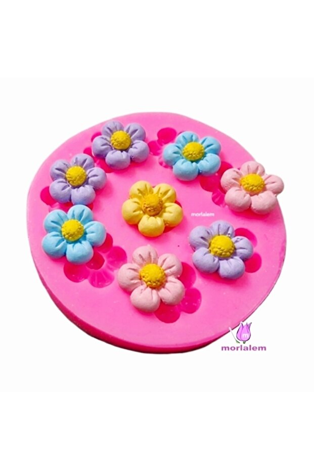 8-Piece 2cm Flower, Eight-Flower Silicone Mold K-1160, Scented Stone Soap Plaster Candle Mold