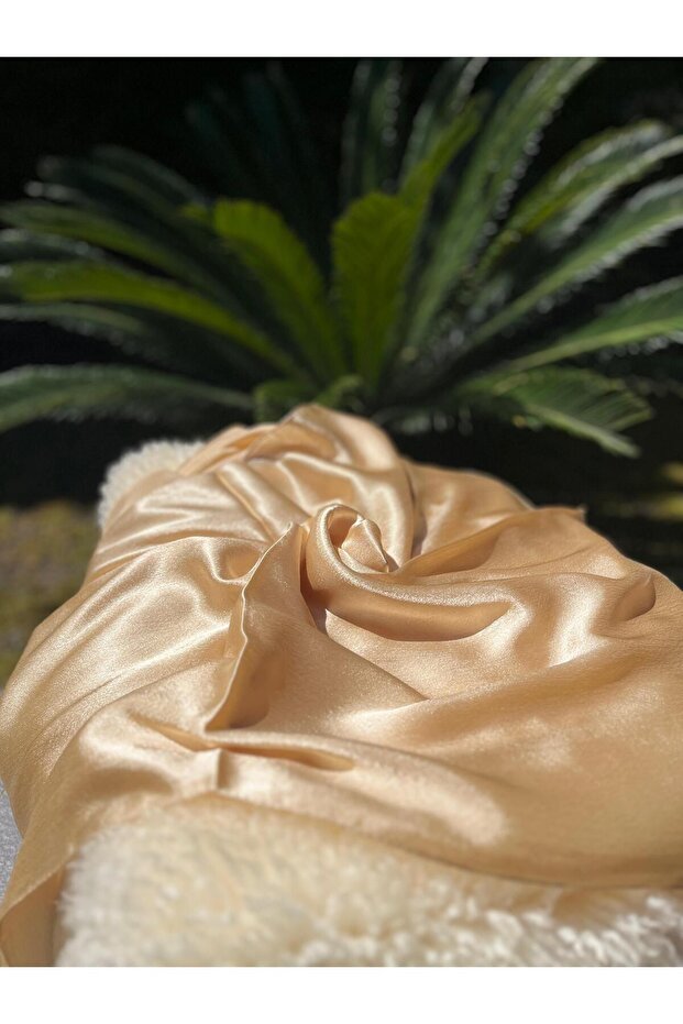 Shiny Satin Janjan Hijab Evening Dress Shawl