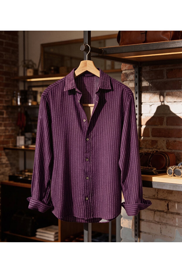 Men's Linen Oversize Summer Shirt Loose Comfortable Fit