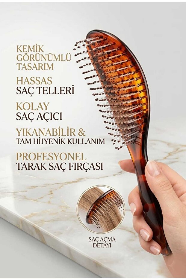 Professional Hair Brush Bone-Looking Design Easy Hair Detangler