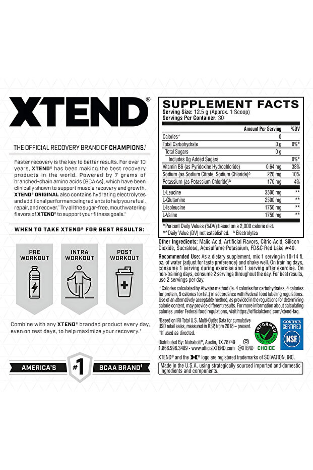Original BCAA, Blue Raspberry Ice, 30 - 2