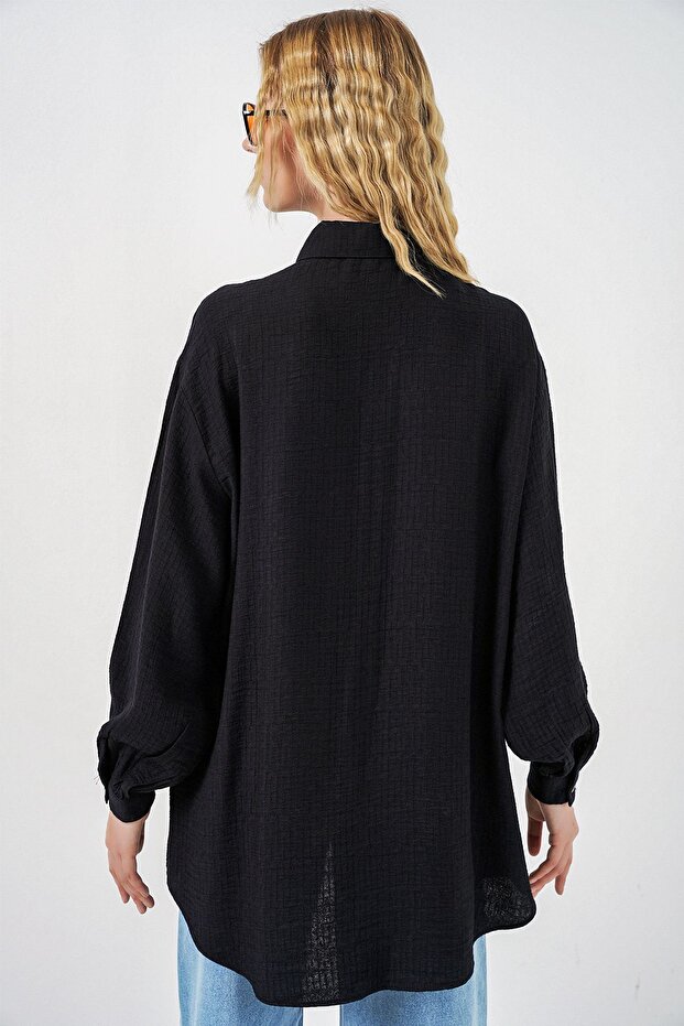 Bdart Buttoned Tunic Long Blouse - 6