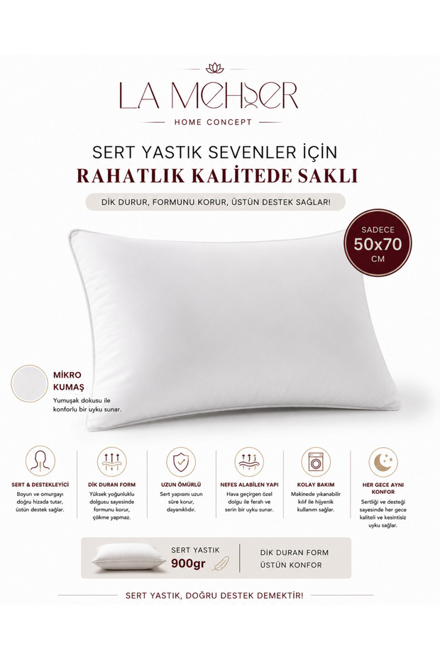 Hard Comfort Pillow High Grammage Single Pack