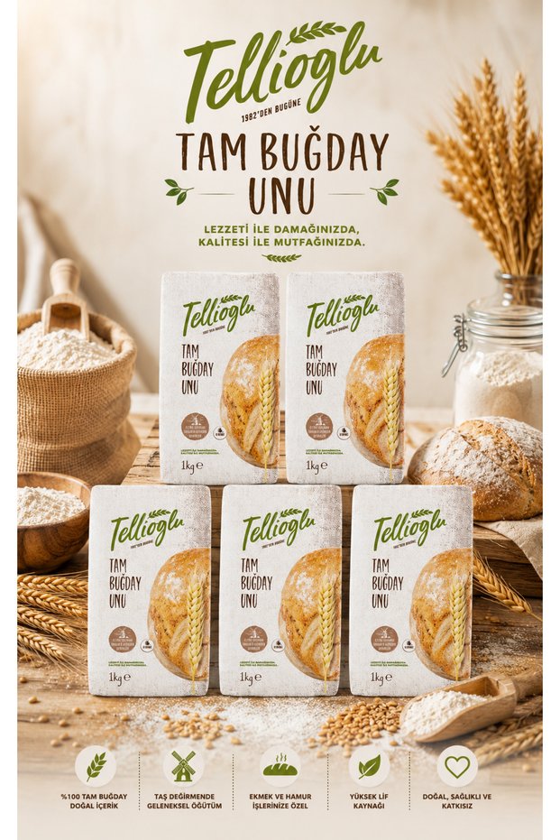Tam Buğday Unu 5x1 Kg