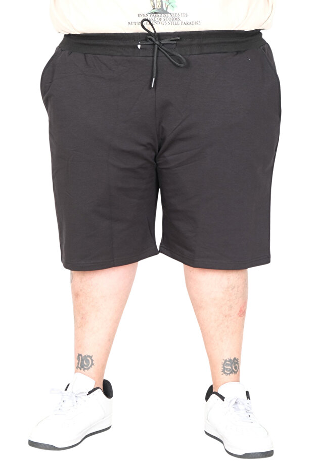 Mode XL Large Size Men's Capri Side Pocket Muline 20501 Black