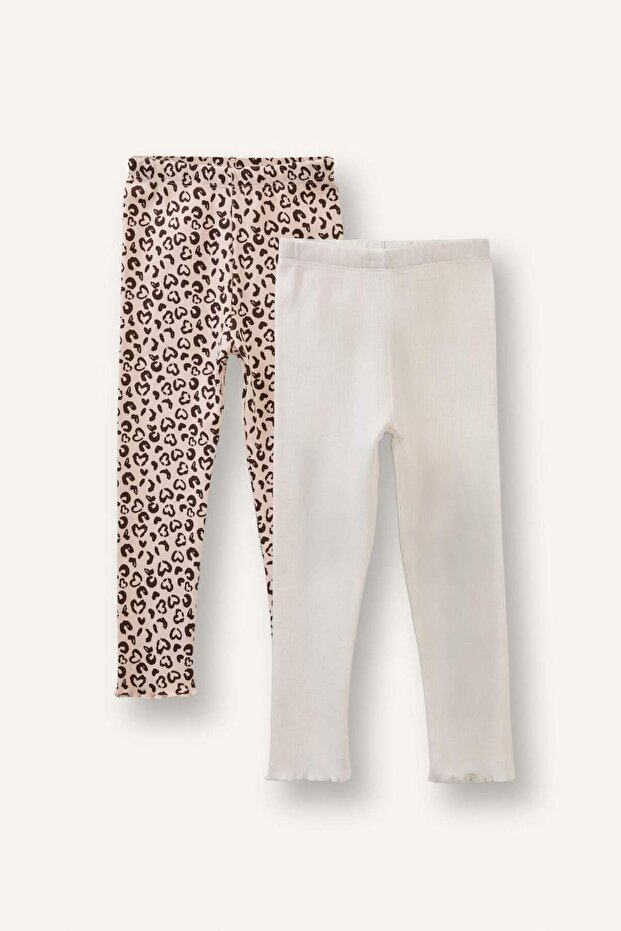 Leopard Patterned Ribbed Camisole 2-Piece Leggings Baby Girl H3004A526Sp