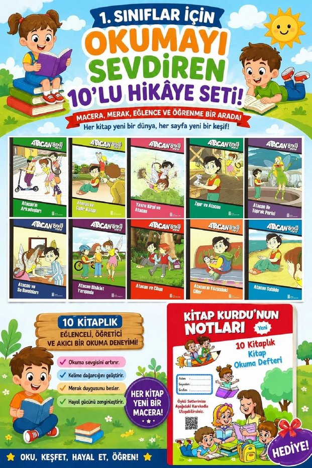 Atacan Öykü Dizisi + Books for Grade 1: Reading My Notebook of Notes