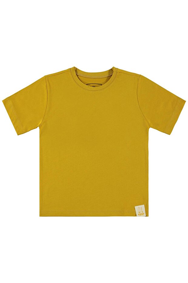 Basic Surf Label T-Shirt for Ages 6-9 - Yellow