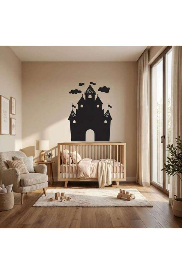 Castle Chalkboard Wall Stickers 50x70cm - Black