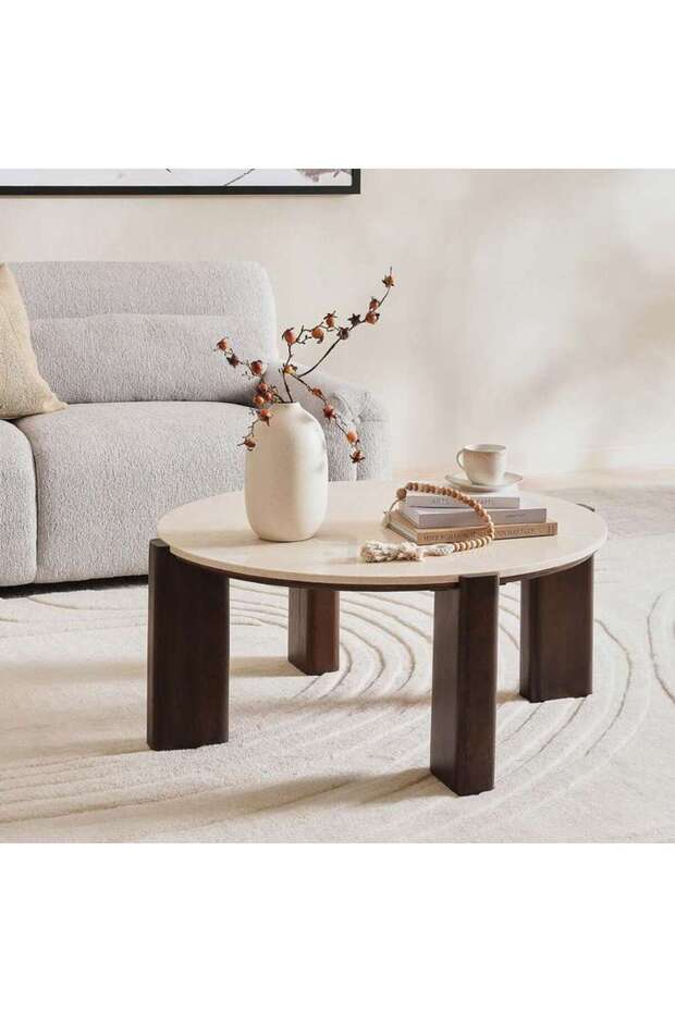 Latasha Coffee Table Marble - Beige Brown