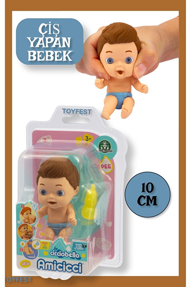 Ciciobello Amicci Baby that Keeps Water - Educational Toy for Toilet Training - 10 cm - Lucas