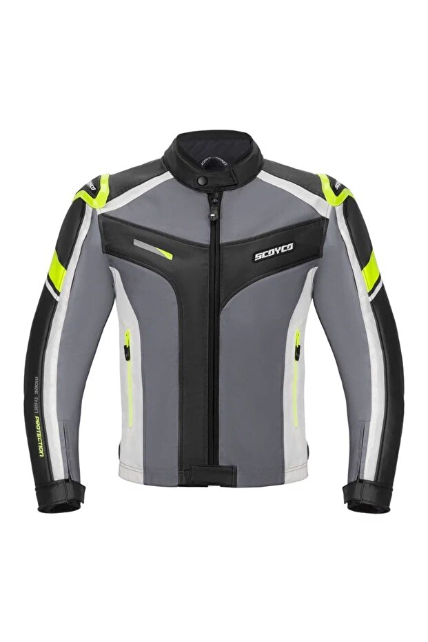 Motorcycle Coat Full Protected 4 Seasons PU Coated Polyester And Nylon Fabric Motor Coat Green