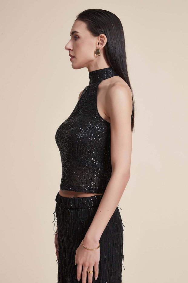Sleeveless Sequin Top