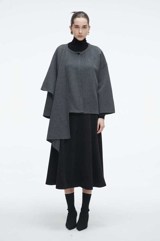 Solid Long-Sleeve Top with Flutter Sleeves - 2