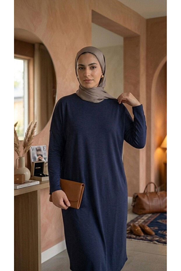 2224_ تونيك حجاب أساسي بأكمام طويلة