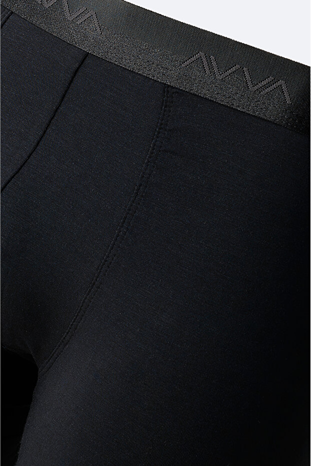 Men's Black Basic Soft Touch Single Regular Fit Boxer B009537 - 3