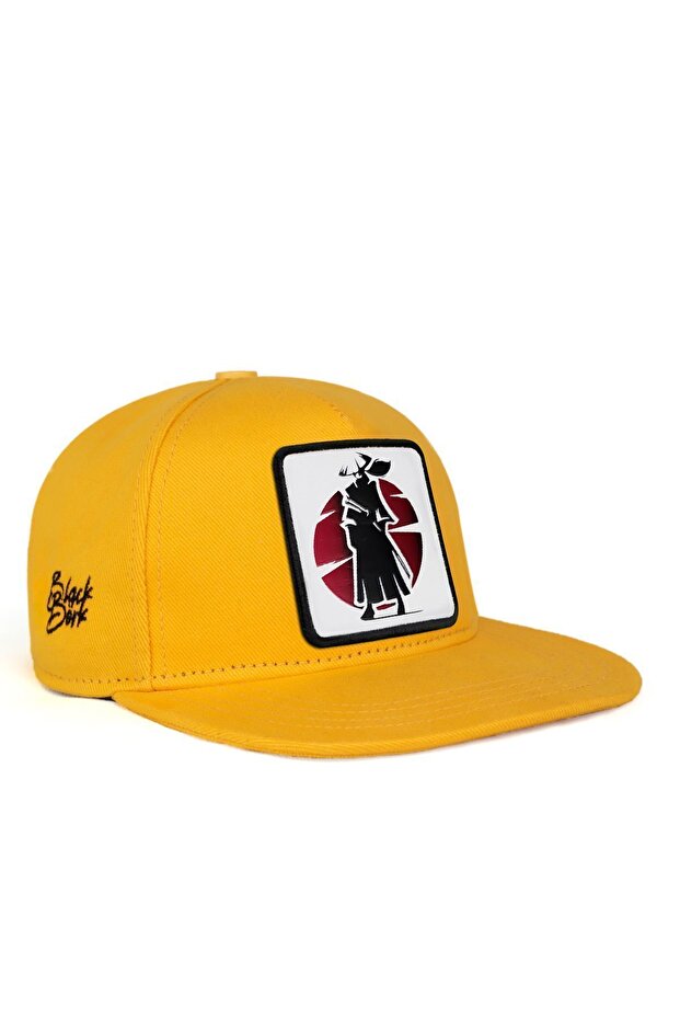 Hip Hop Kids Yellow Children's Baseball Cap with Samurai Logo