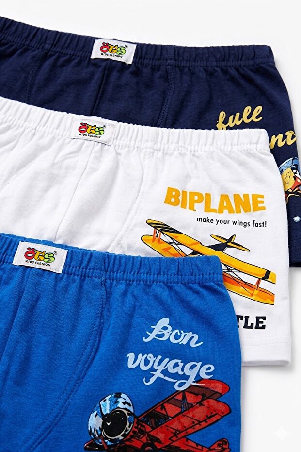 Boys' Boxer 3-Pack Printed (96% Cotton - 4% Elastane) - 2