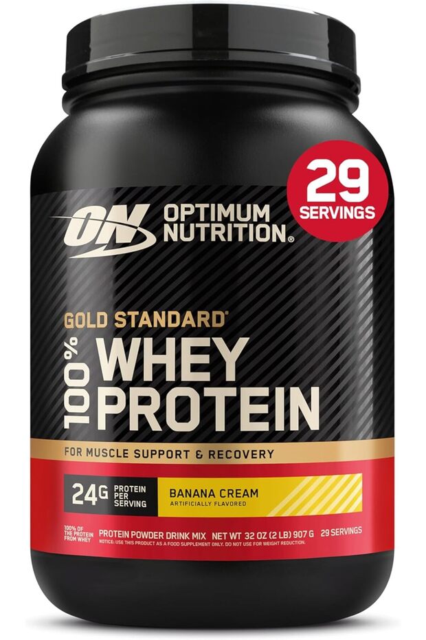 Optimum Nutrition Gold Standard 100% Whey Protein Isolate Powder, Banana Cream, 2 Lb, 28 Servings