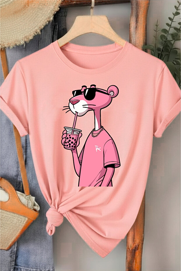 Pink Panther Printed Women's T-Shirt