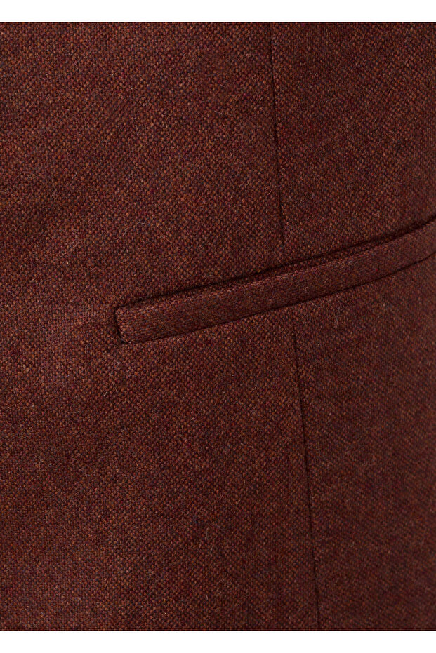 Wool Blend Buttoned Vest - 5