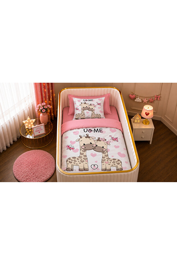 Giraffe Pair You&Me Single Digital Baby Bedding Set