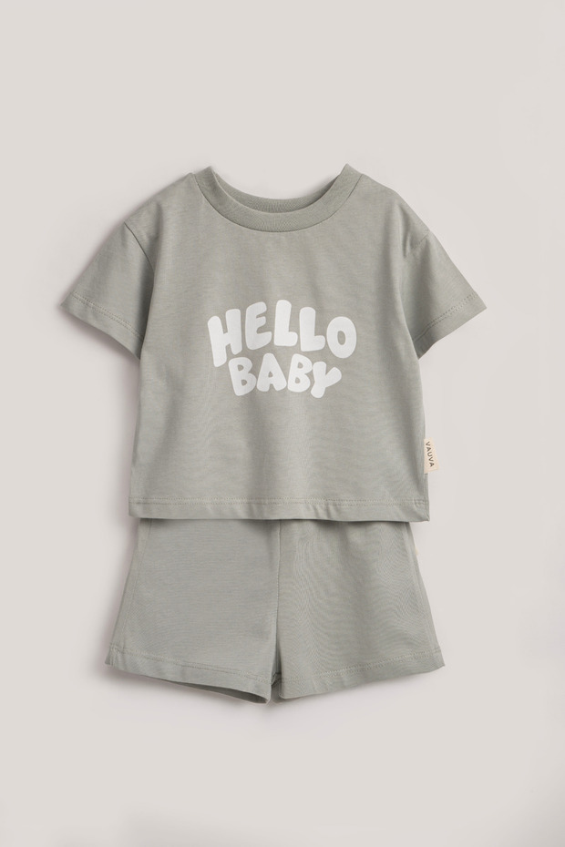 Double Set Boy's Baby Printed Shorts Summer Set T-Shirt Shorts Summer Set