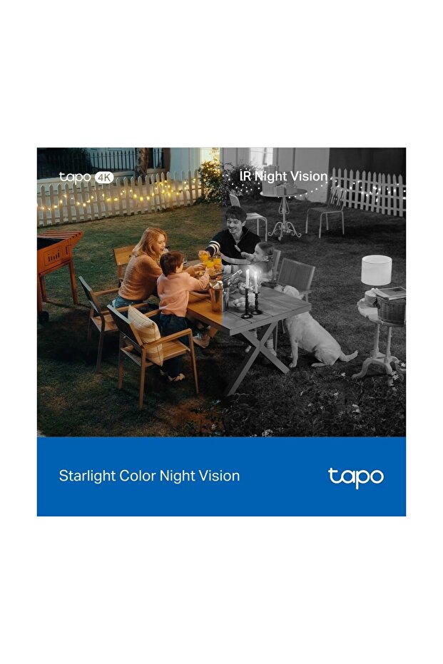 Tapo C560WS 4K 8MP 360° Renkli Gece Görüş ve Akıllı Hareket Algılama Dış Mekan Güvenlik Kamerası - 4