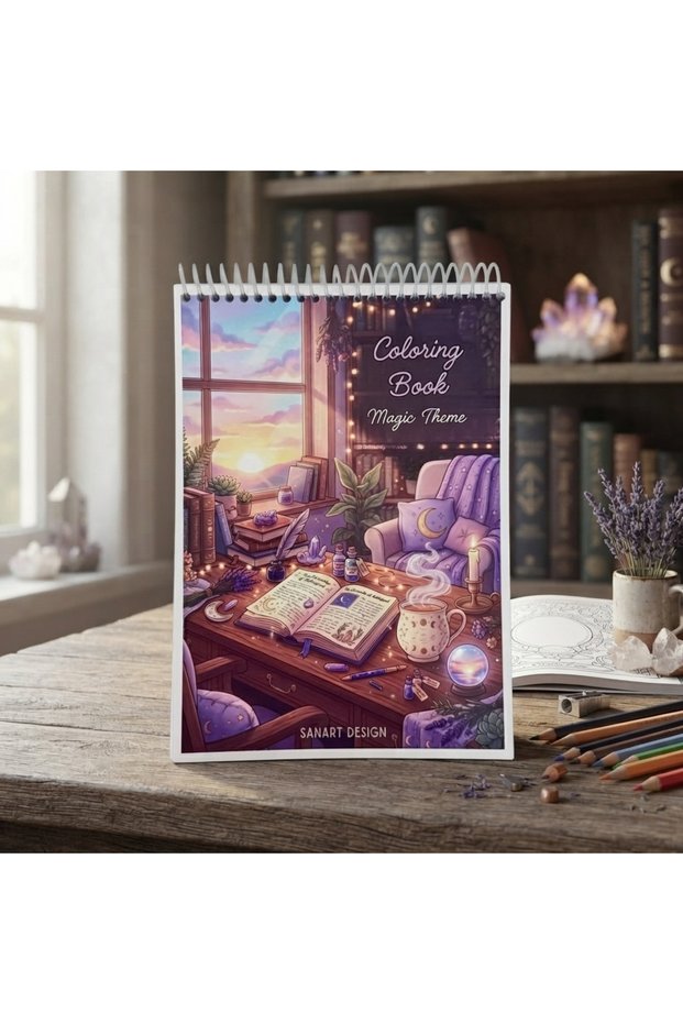 Magic Magical Themed Coloring Book 40 Pages