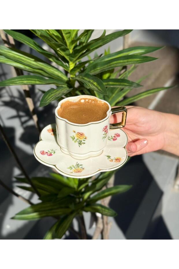 طقم من 6 أكواب قهوة أبريل سعة 90 سم مكعب