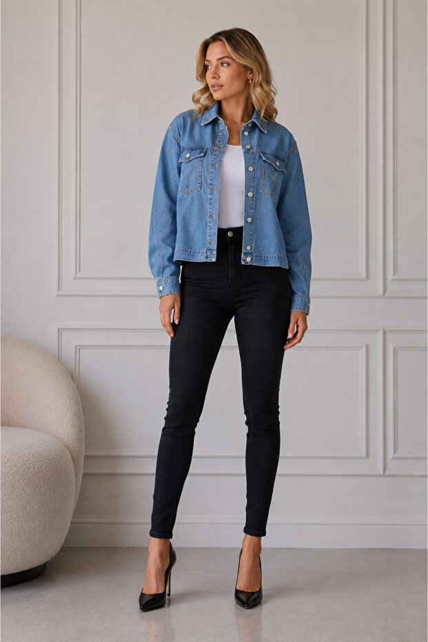 Oversize Shirt Blue