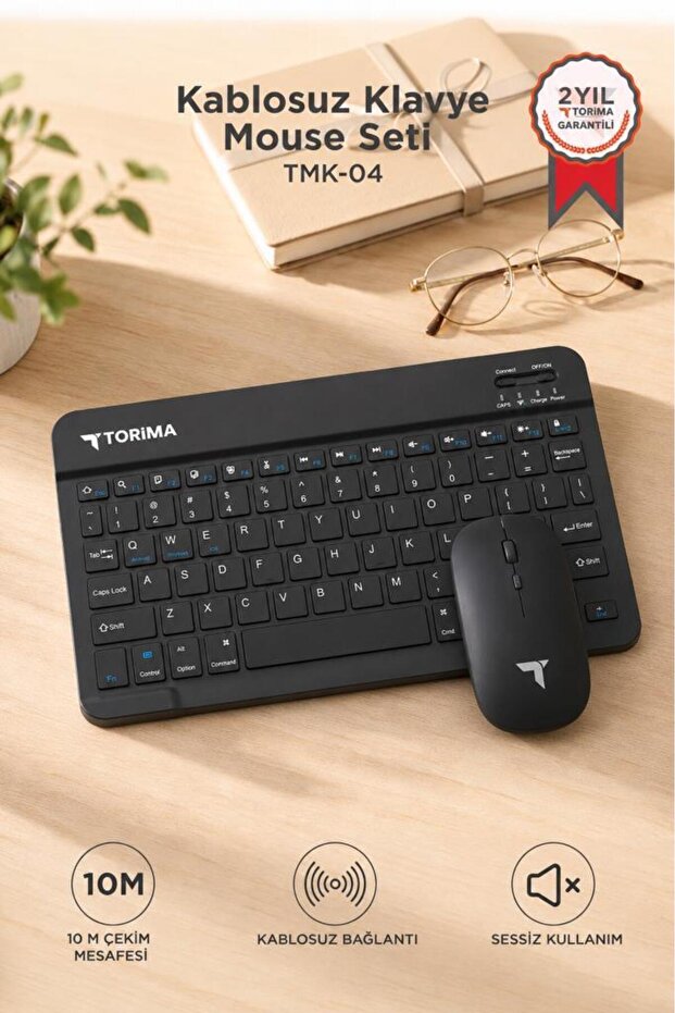 Kablosuz Klavye Mouse Seti TMK04 Siyah