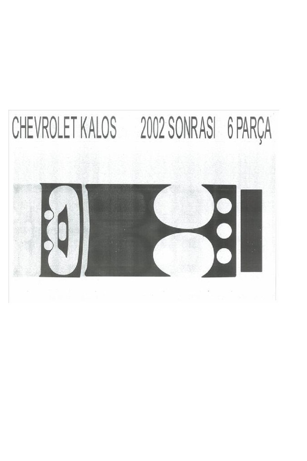 Chevrolet Kalos 2002-2006 6 Piece Dashboard Trim (Color Bird Eye Mahogany)