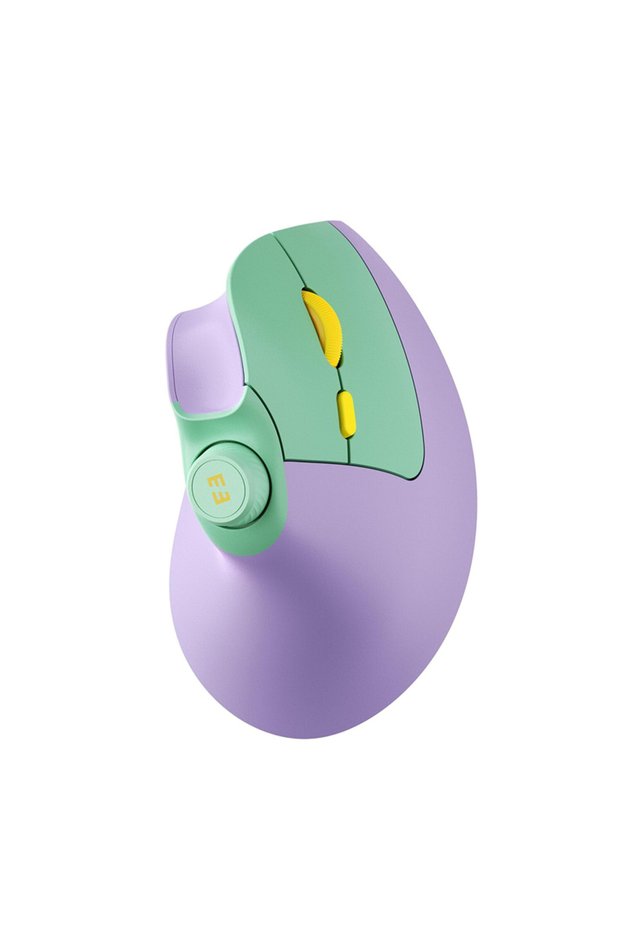 PURPLE Seenda Ergonomic Mouse Rechargeable USB+Dual BT MOU-302 Vertical Wireless Mouse with Volume K