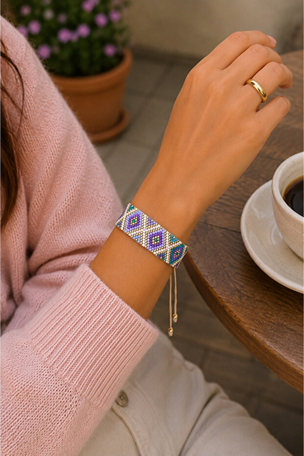 Miyuki baklava bracelet
